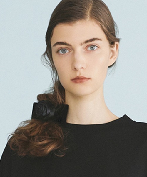 kiehtova（キエトヴァ）の「【kiehtova】ROSE RIBBON VALLETTA KTH2（バレッタ/ヘアクリップ・レディース・ホワイト/ブラック・FREE）」の3枚目の写真