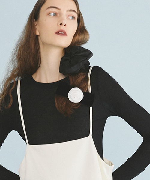 kiehtova（キエトヴァ）の「【kiehtova】ROSE RIBBON VALLETTA KTH2（バレッタ/ヘアクリップ・レディース・ホワイト/ブラック・FREE）」の7枚目の写真