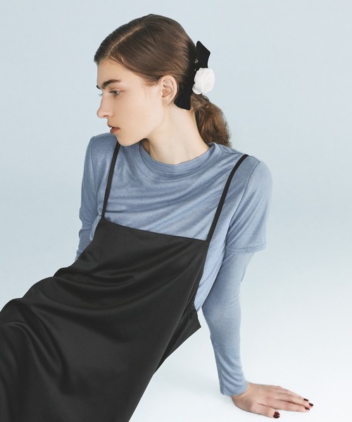 kiehtova（キエトヴァ）の「【kiehtova】ROSE RIBBON VALLETTA KTH2（バレッタ/ヘアクリップ・レディース・ホワイト/ブラック・FREE）」の6枚目の写真