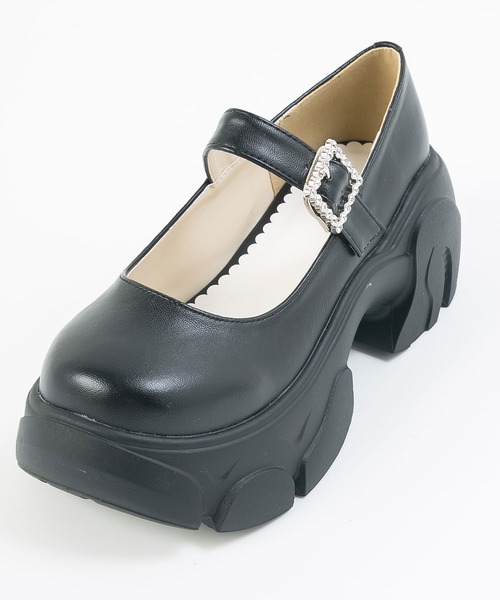 DearMyLoveRose（ディアマイラブローズ）の「厚底ボリュームビジューバックルパンプス（パンプス・レディース・オフホワイト/ブラック系その他/ブラック/ブラウン・22.5cm/23cm/23.5cm/24cm/24.5cm/25cm/22.5㎝/23.0cm/24.0cm/24.5㎝/25.0cm）」の13枚目の写真