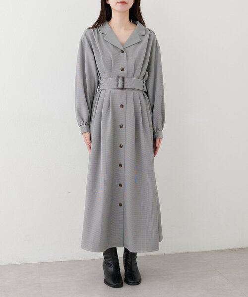 natural couture（ナチュラルクチュール）の「開衿レディシャツワンピース（ワンピース・レディース・モカ/スミクロ/その他1/ボルドー・FREE）」の9枚目の写真