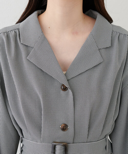 natural couture（ナチュラルクチュール）の「開衿レディシャツワンピース（ワンピース・レディース・モカ/スミクロ/その他1/ボルドー・FREE）」の13枚目の写真