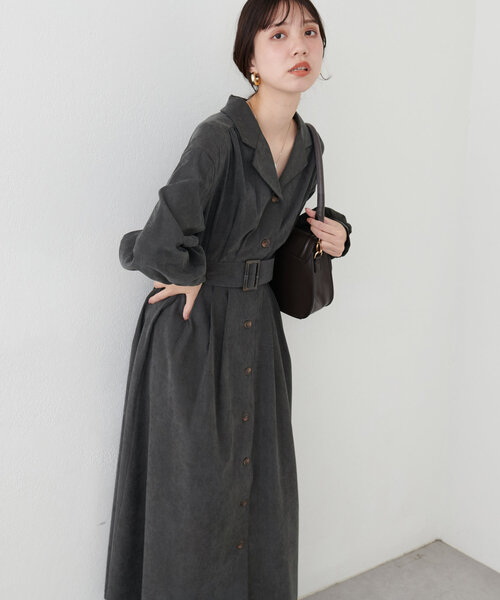 natural couture（ナチュラルクチュール）の「開衿レディシャツワンピース（ワンピース・レディース・モカ/スミクロ/その他1/ボルドー・FREE）」の20枚目の写真