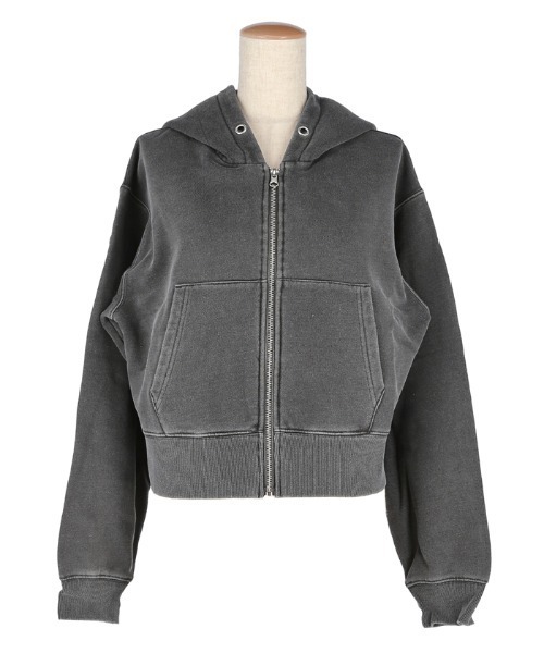 coca(coca)(コカ)の「ピグメント加工 ジップパーカー(パーカー・レディース・アイボリー/ブラック・L/M)」の18枚目の写真