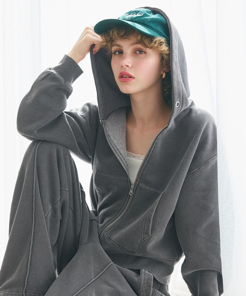 【HUECLOSET】 ★送料・関税込★ピグメントパーカー(2色) org.jpg