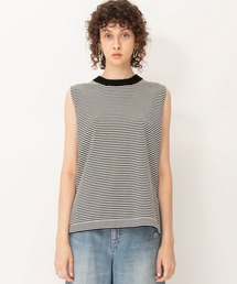 ニット セーター 「CLEIO」ボーダーノースリーブニット レディース CLEIO】ボーダーノースリーブニット（ニット/セーター）｜CLEIO