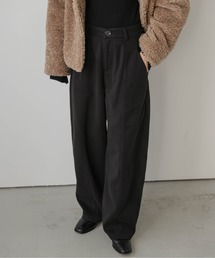 ハイウエスト ワイドカーブパンツ