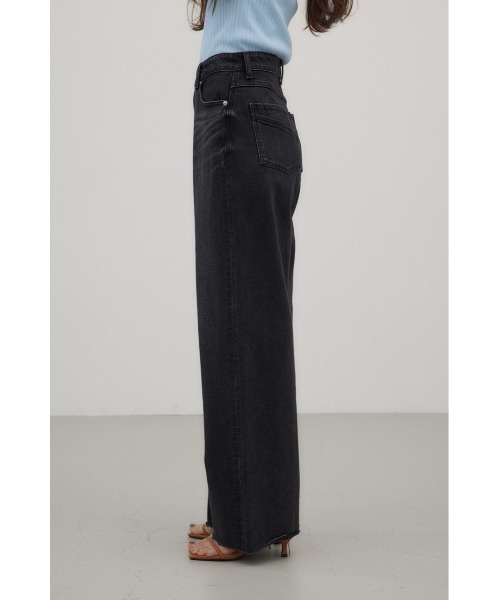 crie conforto（クリーコンフォルト）の「ストレートワイドデニム（デニムパンツ・レディース・ライトブラック/ライトブルー・SMALL/MEDIUM）」の7枚目の写真