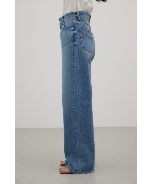 crie conforto（クリーコンフォルト）の「ストレートワイドデニム（デニムパンツ・レディース・ライトブラック/ライトブルー・SMALL/MEDIUM）」の17枚目の写真