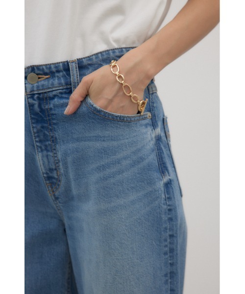 crie conforto（クリーコンフォルト）の「ストレートワイドデニム（デニムパンツ・レディース・ライトブラック/ライトブルー・SMALL/MEDIUM）」の21枚目の写真