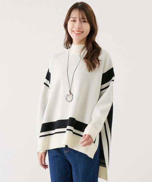 【セール】配色ジャガード チュニック（Tシャツ/カットソー）｜Jayro（ジャイロ）