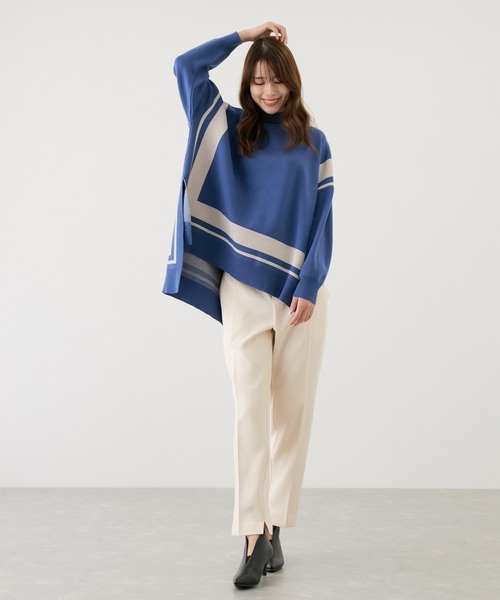 【セール】配色ジャガード チュニック（Tシャツ/カットソー）｜Jayro（ジャイロ）