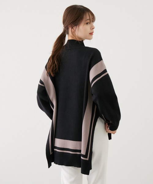 【セール】配色ジャガード チュニック（Tシャツ/カットソー）｜Jayro（ジャイロ）