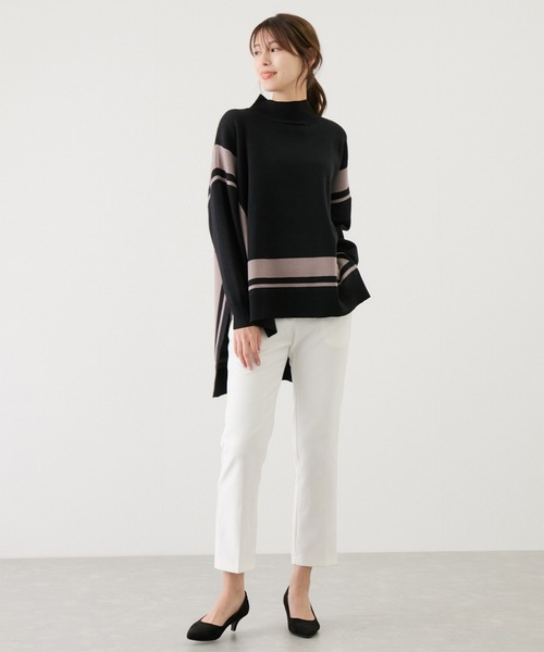 【セール】配色ジャガード チュニック（Tシャツ/カットソー）｜Jayro（ジャイロ）