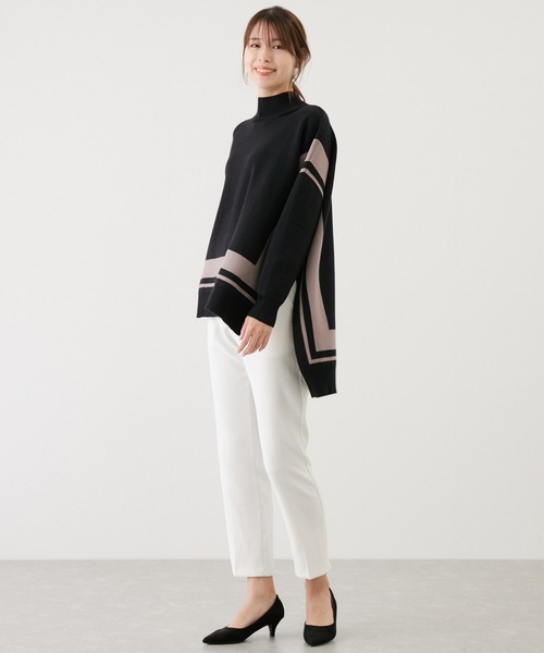 【セール】配色ジャガード チュニック（Tシャツ/カットソー）｜Jayro（ジャイロ）