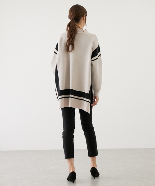 【セール】配色ジャガード チュニック（Tシャツ/カットソー）｜Jayro（ジャイロ）