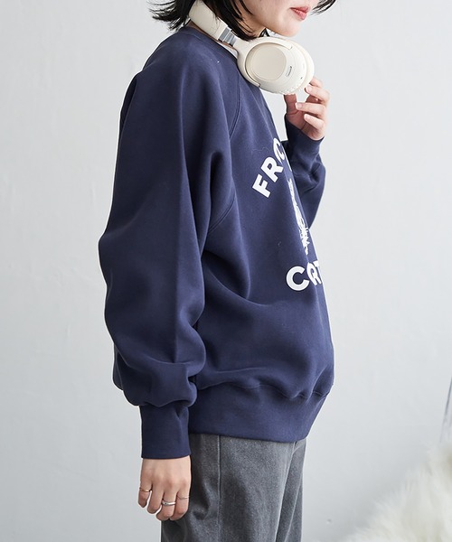 VENCEEXCHANGE（ヴァンスエクスチェンジ）の「トラフロッキーラグランスウェット（スウェット・レディース・ネイビー/アイボリー/グレー系その他/チャコール・FREE）」の17枚目の写真