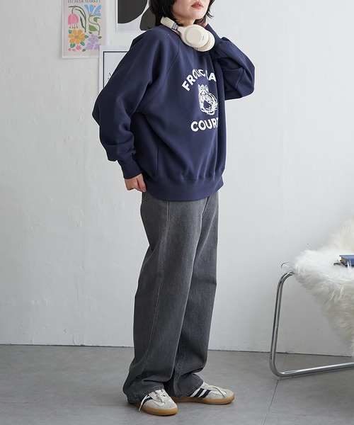 VENCEEXCHANGE（ヴァンスエクスチェンジ）の「トラフロッキーラグランスウェット（スウェット・レディース・ネイビー/アイボリー/グレー系その他/チャコール・FREE）」の19枚目の写真