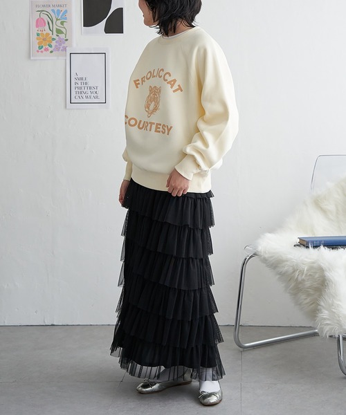 VENCEEXCHANGE（ヴァンスエクスチェンジ）の「トラフロッキーラグランスウェット（スウェット・レディース・ネイビー/アイボリー/グレー系その他/チャコール・FREE）」の16枚目の写真