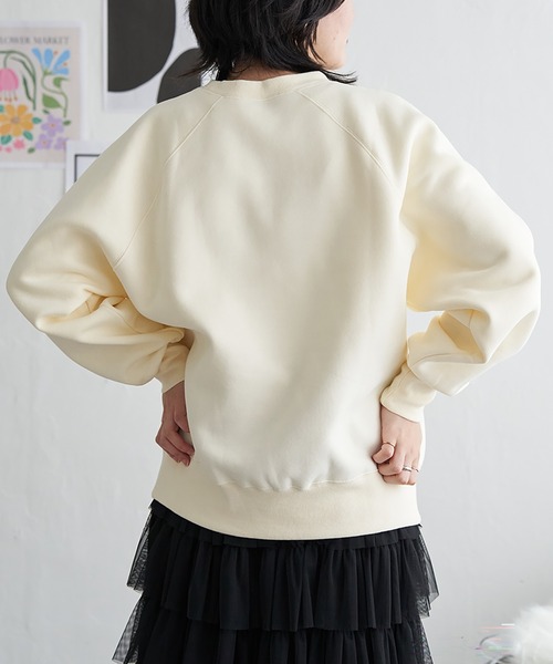 VENCEEXCHANGE（ヴァンスエクスチェンジ）の「トラフロッキーラグランスウェット（スウェット・レディース・ネイビー/アイボリー/グレー系その他/チャコール・FREE）」の14枚目の写真