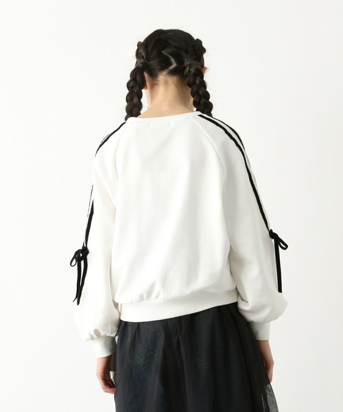 GLOBAL WORK（グローバルワーク）の「乾きやすいラインリボンスウェット/252067（スウェット・キッズ・オフホワイト/ブラック・130cm/140cm/150cm/160cm）」の16枚目の写真