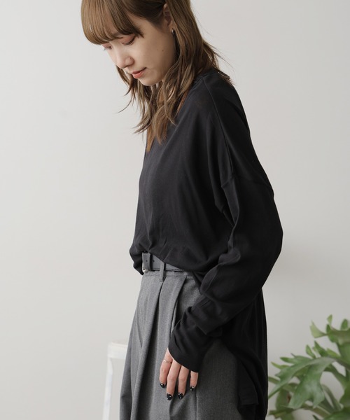tシャツ R.P.miller/ミラー Sheer Crew L/S tee シア―トップス レディース R.P.miller/ミラー Sheer Crew L/S tee シア―トップス（Tシャツ