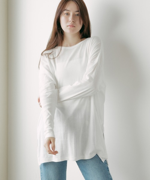 MILLER(ミラー)の「R.P.miller/ミラー Sheer Crew L/S tee シア―トップス 2026新作 再入荷 秋服 2026年秋冬(Tシャツ/カットソー・レディース・ブラック/ホワイト/ブラウン/サーモンピンク・FREE)」の19枚目の写真