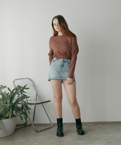 tシャツ R.P.miller/ミラー Sheer Crew L/S tee シア―トップス レディース R.P.miller/ミラー Sheer Crew L/S tee シア―トップス（Tシャツ