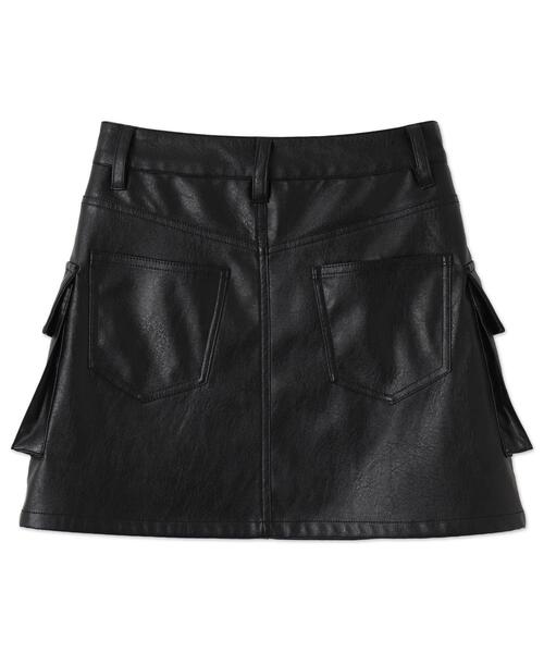 WEGO（ウィゴー）の「WEGO/ヴィンテージライクPUカーゴミニスカート（スカート・レディース・ブラック/グレー・FREE）」の19枚目の写真