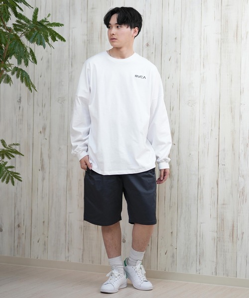 RVCA(ルーカ)の「RVCA/ルーカ ロンTee/長袖Tシャツ ボックスロゴ オーバーサイズ ユニセックス BF041-153(Tシャツ/カットソー・メンズ・ホワイト/ベージュ/ブラック・L/S/M)」の7枚目の写真