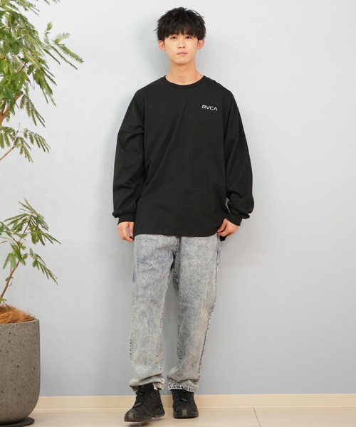 RVCA(ルーカ)の「RVCA/ルーカ ロンTee/長袖Tシャツ ボックスロゴ オーバーサイズ ユニセックス BF041-153(Tシャツ/カットソー・メンズ・ホワイト/ベージュ/ブラック・L/S/M)」の12枚目の写真