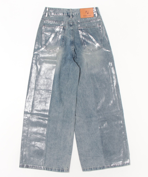 ヴィンテージウォッシュ ワイドデニムパンツ（デニムパンツ）｜aimoha（アイモハ）