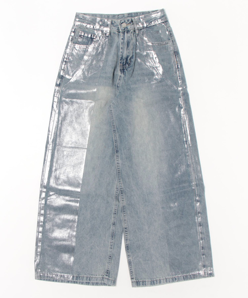 ヴィンテージウォッシュ ワイドデニムパンツ（デニムパンツ）｜aimoha（アイモハ）