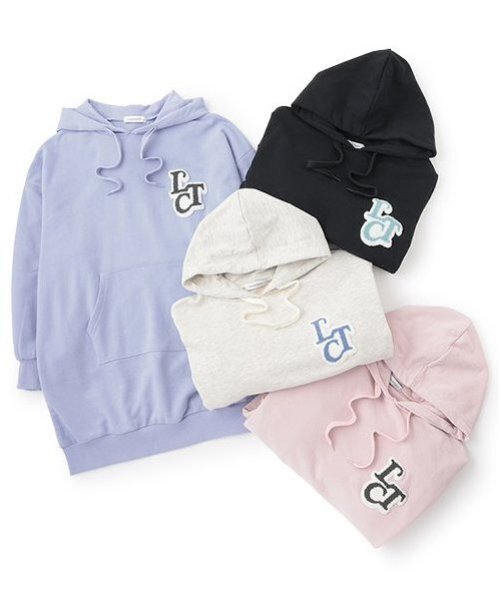 LOVETOXIC（ラブトキシック）の「【GOODPRICE】サガラワンポパーカワンピース（ワンピース・キッズ・ホワイト系その他/ピンク/ブラック/サックスブルー・S:140cm/L:160cm/M:150cm）」の9枚目の写真