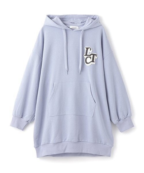 LOVETOXIC（ラブトキシック）の「【GOODPRICE】サガラワンポパーカワンピース（ワンピース・キッズ・ホワイト系その他/ピンク/ブラック/サックスブルー・S:140cm/L:160cm/M:150cm）」の7枚目の写真