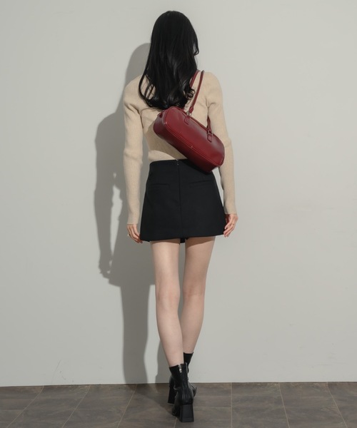 NEUNA(ヌナ)の「バイカラーニットトップス(ニット/セーター・レディース・ブラック/ベージュ・FREE)」の5枚目の写真