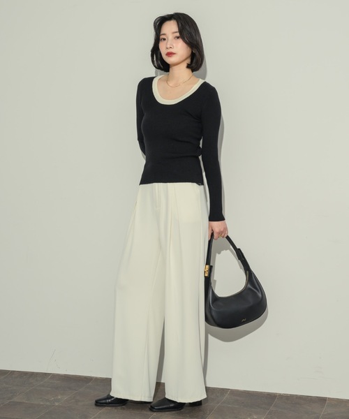 NEUNA（ヌナ）の「バイカラーニットトップス（ニット/セーター）」 - WEAR