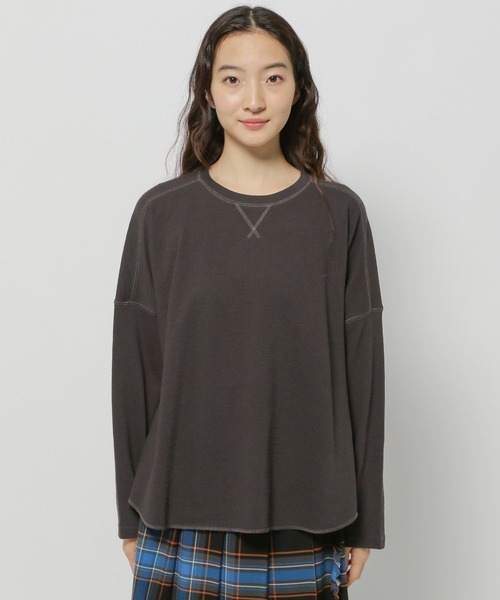 niko and...（ニコアンド）の「ミニパイルステッチプルオーバー（Tシャツ/カットソー・レディース・アイボリー/ホワイト/ライトグリーン/ピンク/チャコール・LARGE/MEDIUM）」の13枚目の写真