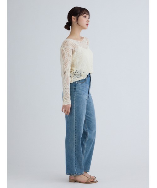 Edit Sheen(エディットシーン)の「ストレートデニムパンツ(デニムパンツ・レディース・ブルー・S/M)」の21枚目の写真