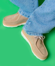 レースアップ」に該当するモカシン/デッキシューズファッション