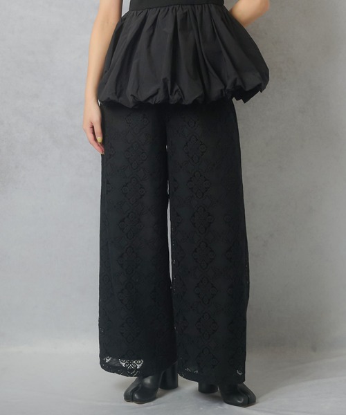 Lull（ルル）の「【Lull / ルル】セットアップ対応 / 総レースパンツ（その他パンツ・レディース・ブラック/ブルー/オフホワイト・ONESIZE）」の7枚目の写真