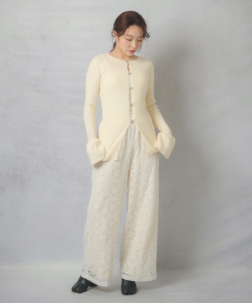 Lull（ルル）の「【Lull / ルル】セットアップ対応 / 総レースパンツ（その他パンツ・レディース・ブラック/ブルー/オフホワイト・ONESIZE）」の15枚目の写真