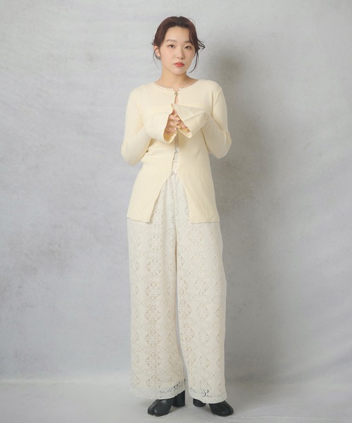 Lull（ルル）の「【Lull / ルル】セットアップ対応 / 総レースパンツ（その他パンツ・レディース・ブラック/ブルー/オフホワイト・ONESIZE）」の16枚目の写真