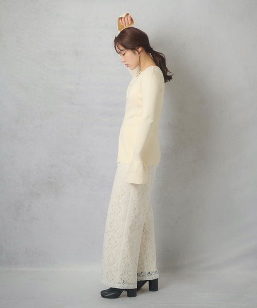 Lull（ルル）の「【Lull / ルル】セットアップ対応 / 総レースパンツ（その他パンツ・レディース・ブラック/ブルー/オフホワイト・ONESIZE）」の17枚目の写真