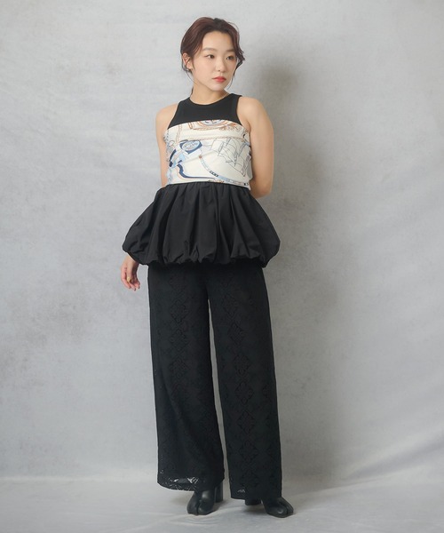 Lull（ルル）の「【Lull / ルル】セットアップ対応 / 総レースパンツ（その他パンツ・レディース・ブラック/ブルー/オフホワイト・ONESIZE）」の18枚目の写真