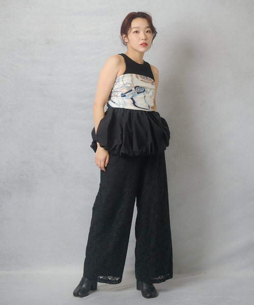 Lull（ルル）の「【Lull / ルル】セットアップ対応 / 総レースパンツ（その他パンツ・レディース・ブラック/ブルー/オフホワイト・ONESIZE）」の19枚目の写真