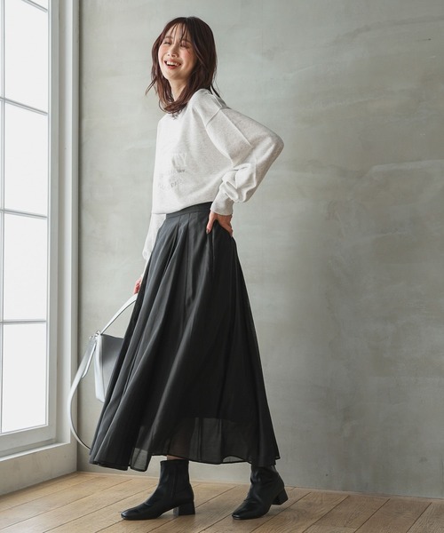 GLOBAL WORK（グローバルワーク）の「乾きやすいスウェットプリント長袖/286082（スウェット・レディース・ネイビー/ライトイエロー/スミクロ/グレイッシュベージュ/グレー系3/アイボリー/グレー系1/グレー系2・REGULAR/SHORT）」の10枚目の写真