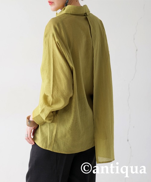 antiqua(アンティカ)の「レイヤードデザインシャツ(シャツ/ブラウス・レディース・ホワイト/イエロー系その他/ブラック・ONESIZE)」の22枚目の写真