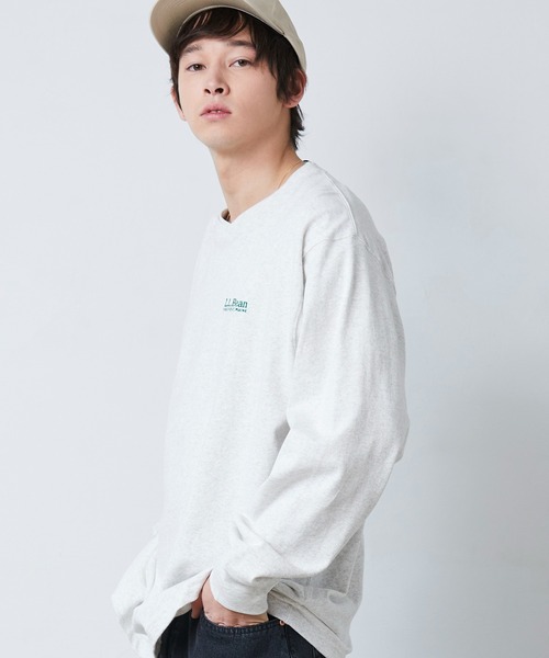 L.L.Bean（エルエルビーン）の「【JAPAN EDITION】ユニオン・ロングスリーブ・ティ（Tシャツ/カットソー・メンズ・ネイビー/ホワイト×グリーン/ライトグレー/ホワイト・SMALL/MEDIUM/LARGE/X-LARGE）」の11枚目の写真
