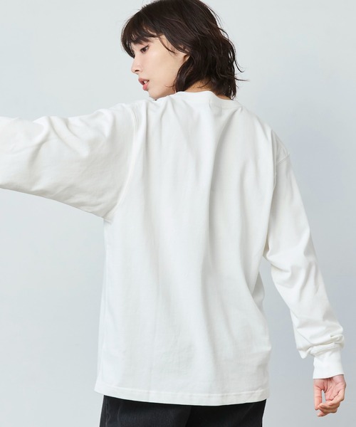 美品 日本製 COMOLI シルクブレンド ロンt カットソー 白  L 美品 日本製 COMOLI シルクブレンド ロンt カットソー 白 L